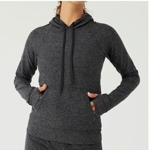 Outdoor Voices CloudKnit Hoodie Charcoal Grey Space Dye Size Medium